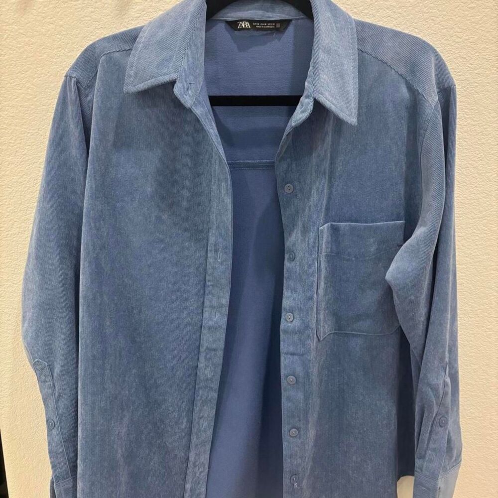 Zara Men's Blue Shirt